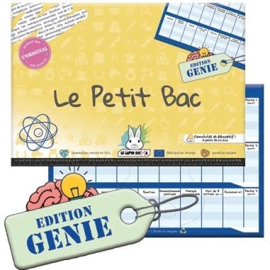 Jeu du Petit Bac - Edition Génie - Jeux de société - Le Lapin Sigma
