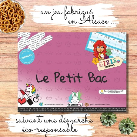 Jeu du Petit Bac - Edition Girls - Jeux de société - Le Lapin Sigma