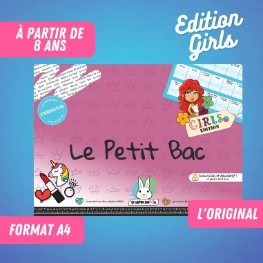 Jeu du Petit Bac - Edition Girls - Jeux de société - Le Lapin Sigma