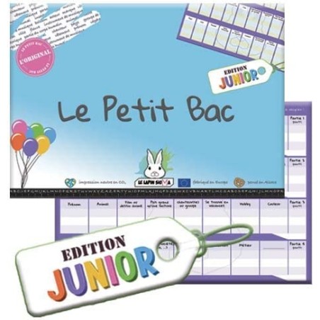 Jeu du Petit Bac - Edition Junior - Jeux de société - Le Lapin Sigma