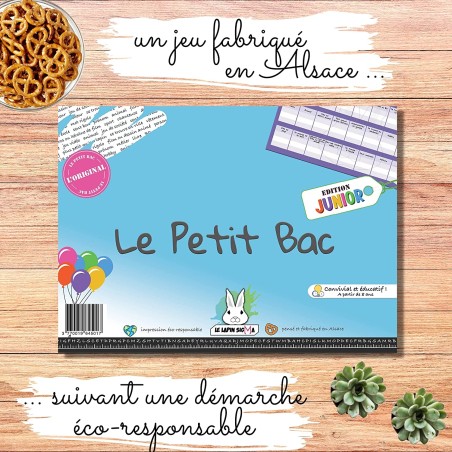 Jeu du Petit Bac - Edition Junior - Jeux de société - Le Lapin Sigma