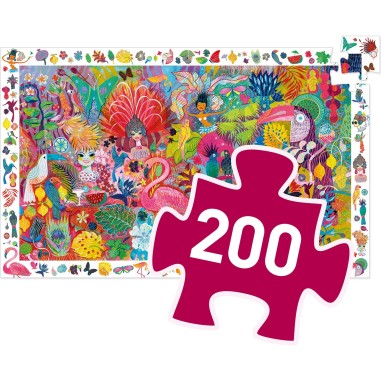 Puzzle Observation - Carnaval de Rio – 200 Pièces - Jeux de société Enfants - Djeco
