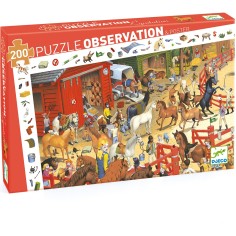 Puzzle observation - Equitation - 200 pcs - Fsc Mix - DJ07454 - Djeco