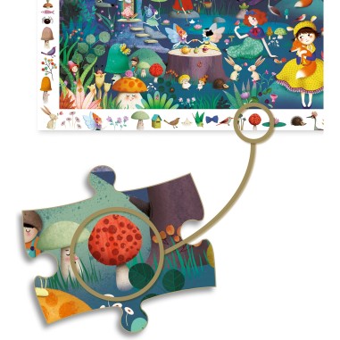 Puzzle Observation - La Forêt Enchantée: 100 pièces - Jeux classiques - Djeco