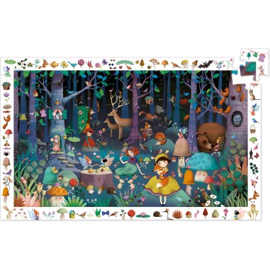 Puzzle Observation - La Forêt Enchantée: 100 pièces - Jeux classiques - Djeco