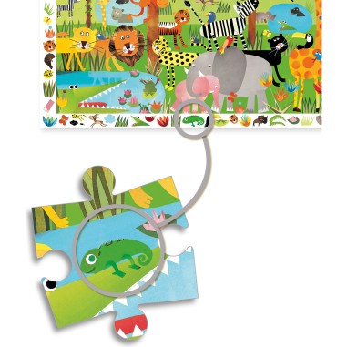 Puzzle observation - Jungle - 35 pièces - Jeux classiques - Jeux de société - Djeco