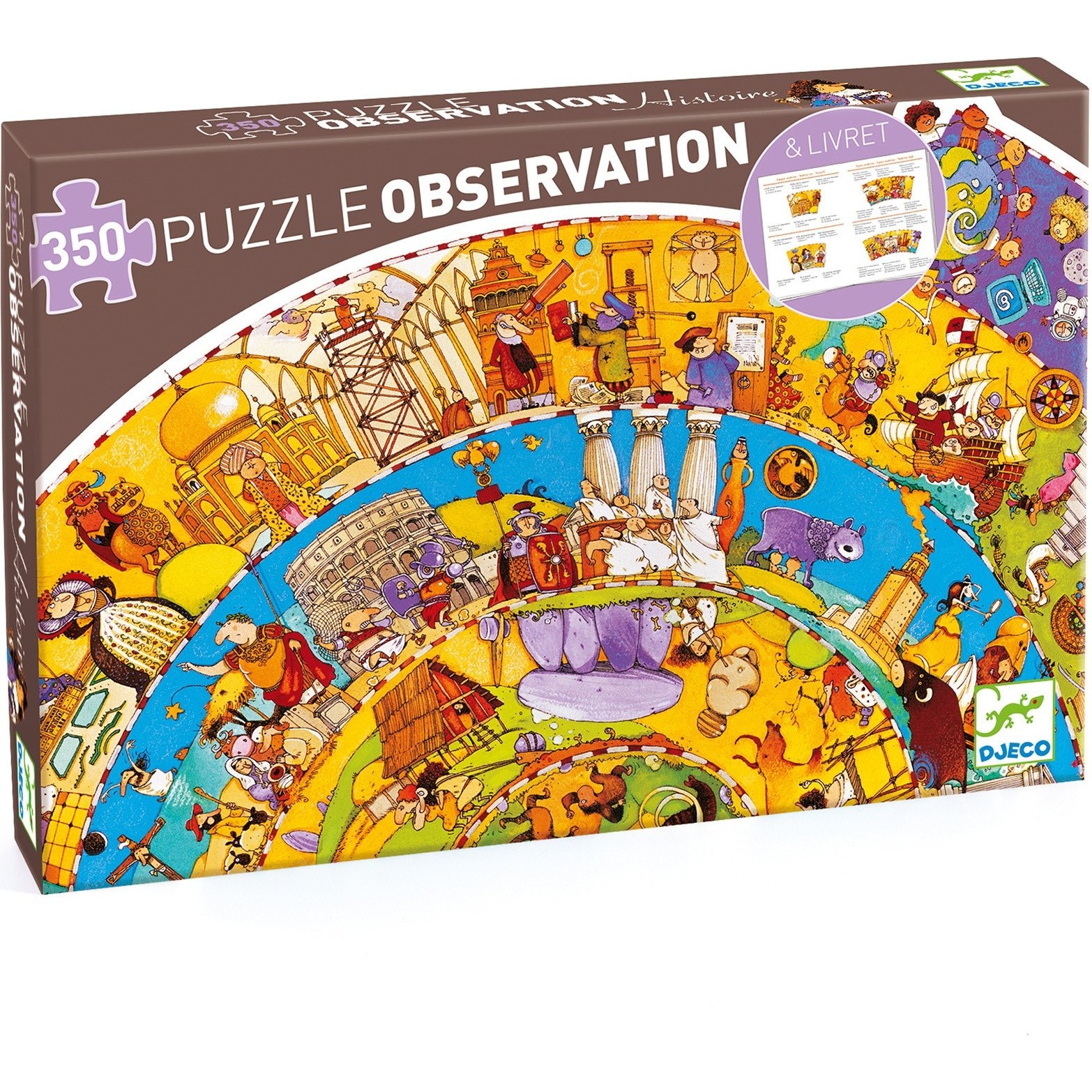 Djeco Puzzle observation Histoire 350 pcs + livret Fsc Mix