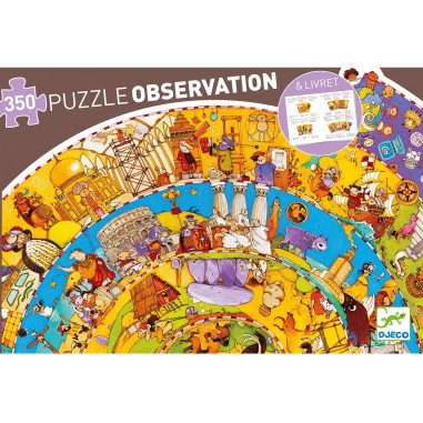 Puzzle Observation - Histoire + Livret - 350 pièces - Jeux classiques - Jeux de société - Djeco