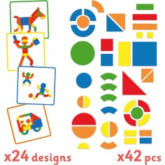 Magnétique Bois: Coffret Geoformes - Jeu de société - Djeco 2
