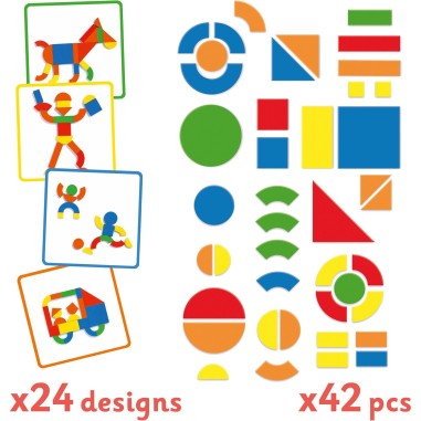 Magnétique Bois: Coffret Geoformes - Jeu de société - Djeco