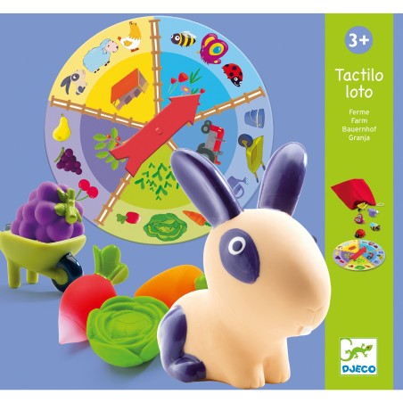 Tactilo loto ferme - jeu éducatif sur le toucher - Djeco