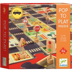 Puzzle géant la Ville - 24 pcs - Djeco