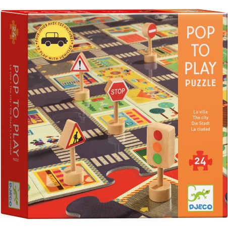 Puzzle Géant - La Ville - Jeu de société - Djeco