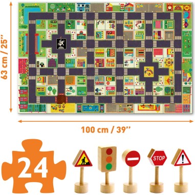Puzzle Géant - La Ville - Jeu de société - Djeco