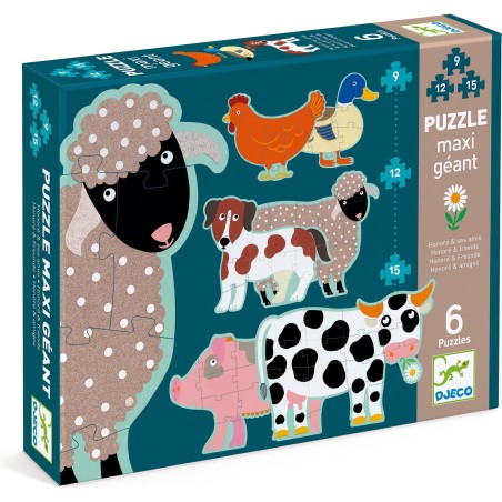 Puzzle Geant - Honoré & ses amis - Jeux de société Enfants - Djeco