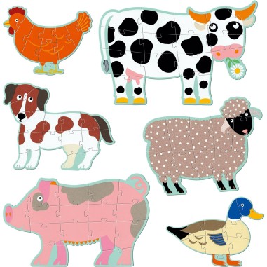 Puzzle Geant - Honoré & ses amis - Jeux de société Enfants - Djeco