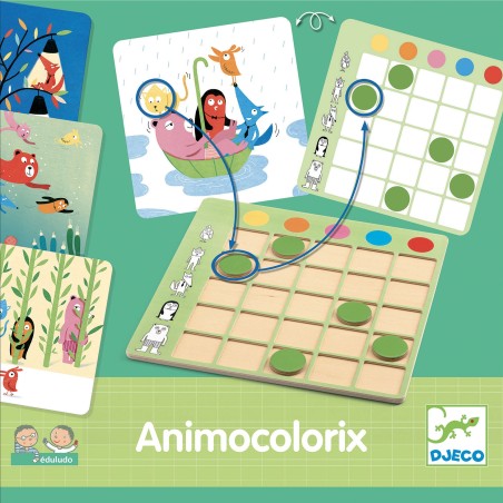 Eduludo - Animocolorix - Jeux de société Enfants - Djeco