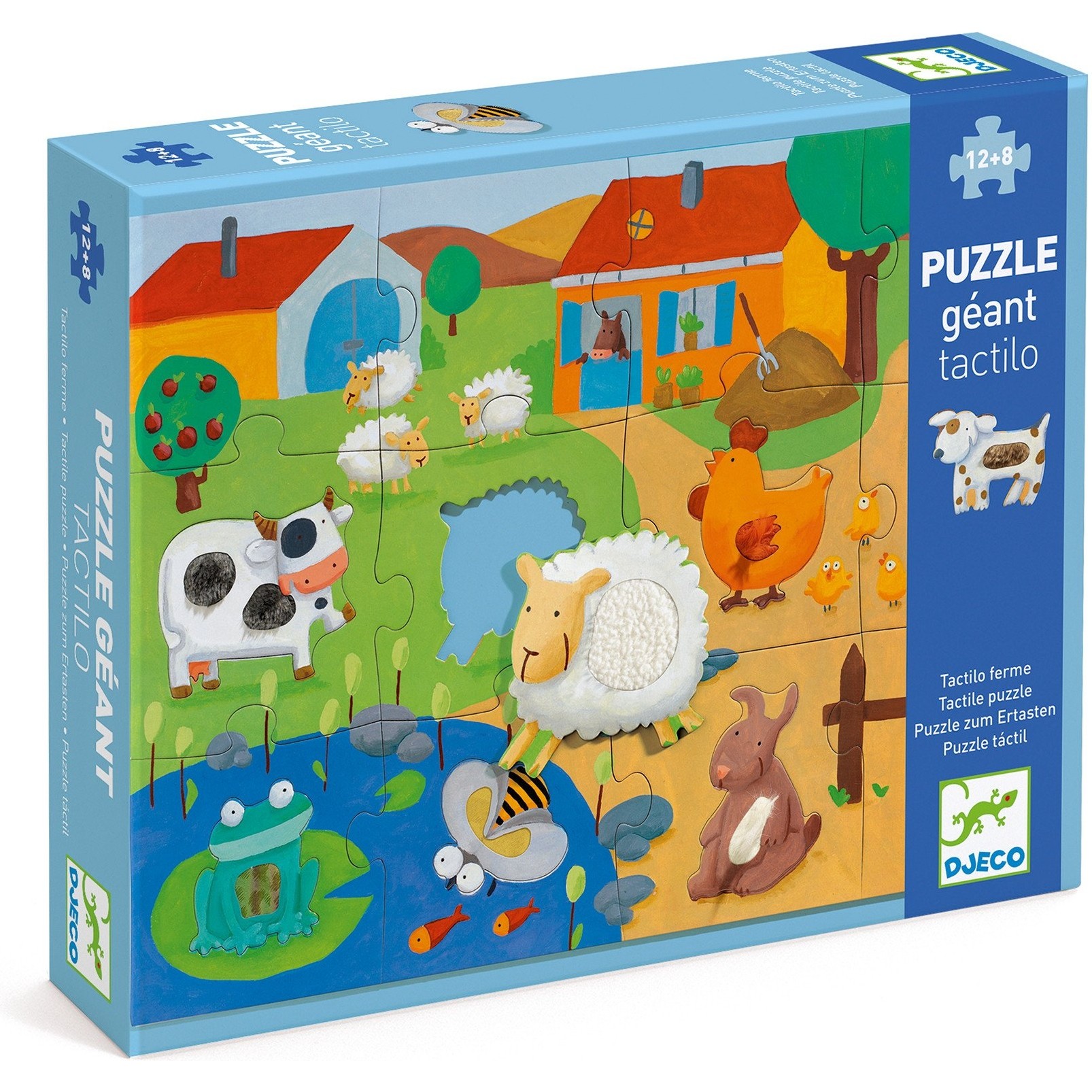 Puzzle Tactilo Animaux Ferme Enfant Dès 3 Ans Djeco