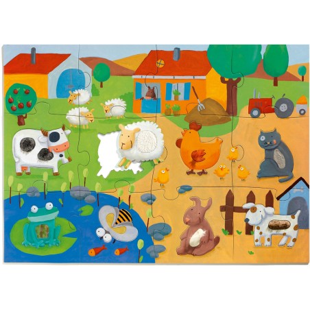Puzzle tactilo Géant la Ferme - Jeux classiques - Jeux de société - Djeco