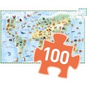 Puzzle Observation - Les animaux du monde 100 pièces + livret - Djeco