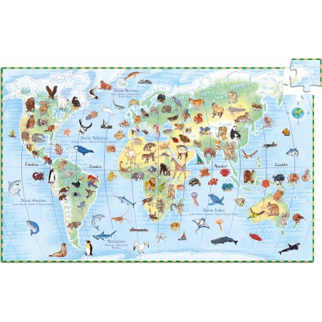 Puzzle Observation - Les animaux du monde - 100 pièces - Jeux classiques - Jeux de société - Djeco