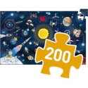 Puzzle 200 pièces : Puzzle observation avec livret : L'espace - Djeco