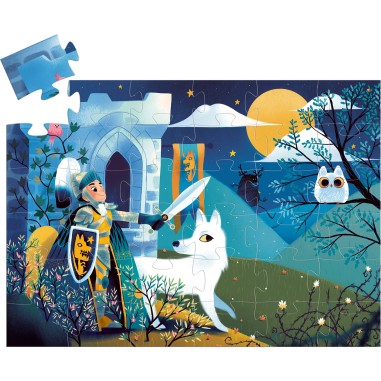 Puzzle Silhouette : Chevalier de la Pleine Lune – 36 Pièces - Jeux enfants - Djeco