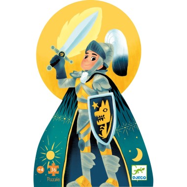 Puzzle Silhouette : Chevalier de la Pleine Lune – 36 Pièces - Jeux enfants - Djeco