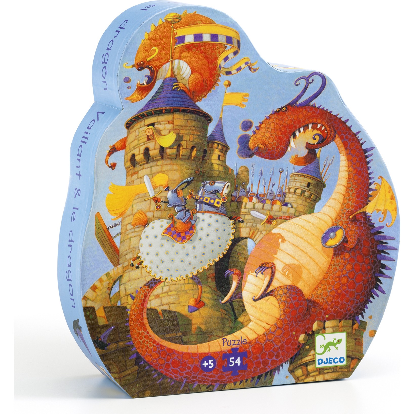 Puzzle silhouette Vaillant et le dragon Jeux classiques Djeco