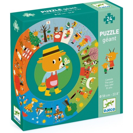 Puzzle Géant L'Année by - Jeu Ludique Pour Apprendre les Saisons - Djeco