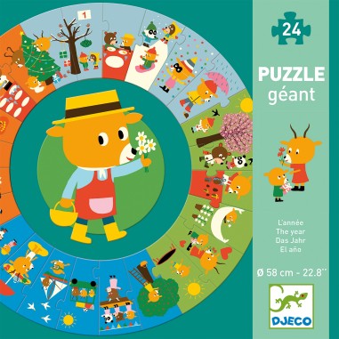Puzzle Géant L'Année by - Jeu Ludique Pour Apprendre les Saisons - Djeco
