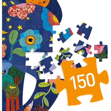 Puzzle Eléphant Puzz'Art pour les Enfants 150 Pièces - Djeco