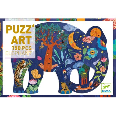 Puzzle Eléphant Puzz'Art pour les Enfants 150 Pièces - Djeco