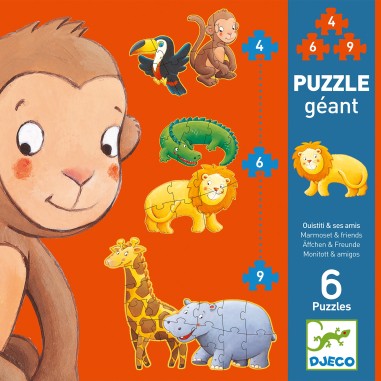 Puzzle geant Ouistiti et ses amis - Jeux classiques - Jeux de société - Djeco