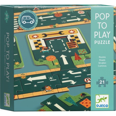 Pop to Play : Routes 21 Pièces - Jeux enfants - Djeco