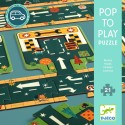 Routes - Puzzle pop to play - 21 pièces - Djeco