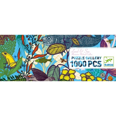Puzzle Gallery - Land & Sea – 1 000 Pièces - Jeux classiques - Jeux de société - Djeco