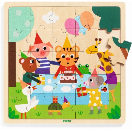 Puzzle à encadrement 25 pièces : puzzlo happy - Djeco