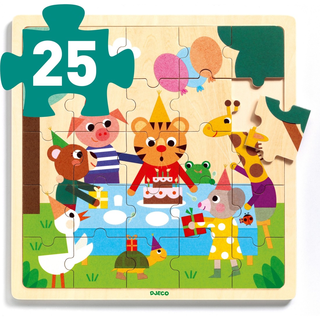Puzzle à encadrement 25 pièces : puzzlo happy - Djeco