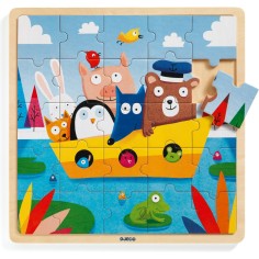 Puzzle à encadrement 25 pièces : puzzlo boat - Djeco 2