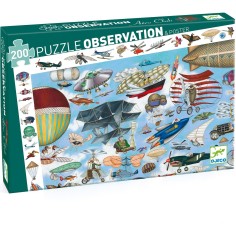 Puzzle 200 pièces : Puzzle observation : Aéro Club - Djeco