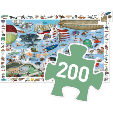 Puzzle Observation : Aéro Club – 200 Pièces - Jeux classiques - Djeco