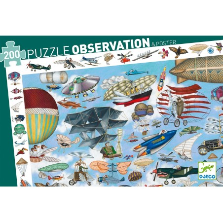 Puzzle Observation : Aéro Club – 200 Pièces - Jeux classiques - Djeco