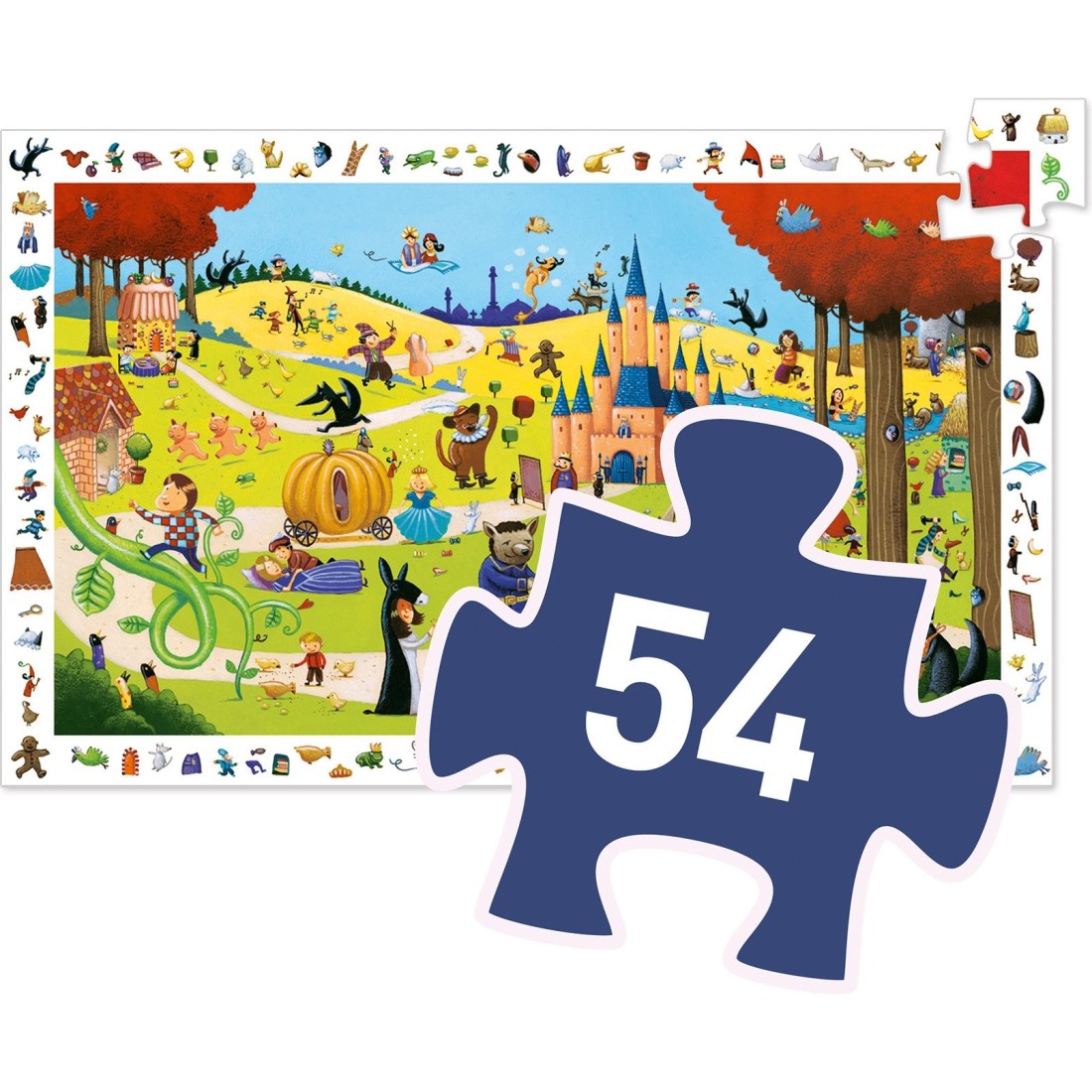 Puzzle observation - Les contes - 54 pièces - Jeux classiques - Jeux de  société - Djeco