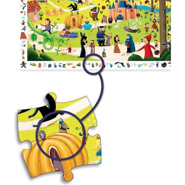 Puzzle observation - Les contes - 54 pièces - Jeux classiques - Jeux de société - Djeco