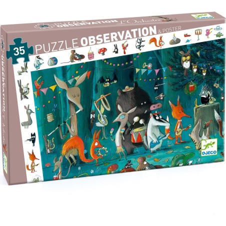 Puzzle Observation - L'Orchestre - 35 Pièces - Jeux de société Enfants - Djeco