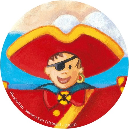 Puzzle silhouette - Le pirate et son trésor- 36 pièces - Jeux classiques - Jeux de société - Djeco
