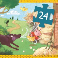 Puzzle silhouette - Les trois petits cochons- 24 pièces - Jeux classiques - Jeux de société - Djeco 2