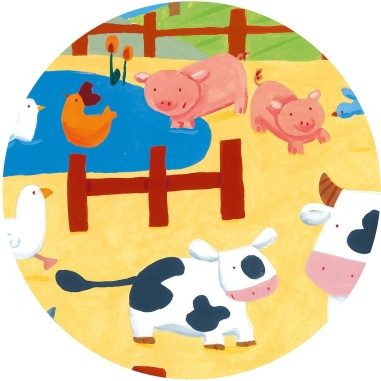 Puzzle Silhouette - Les vaches à la ferme- 24 pièces - Jeux classiques - Jeux de société - Djeco