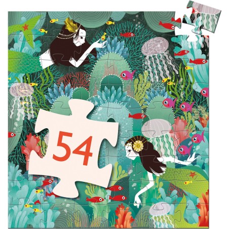 Puzzle Silhouette - Paradis Aquatique - 54 Pièces - Jeux classiques - Djeco